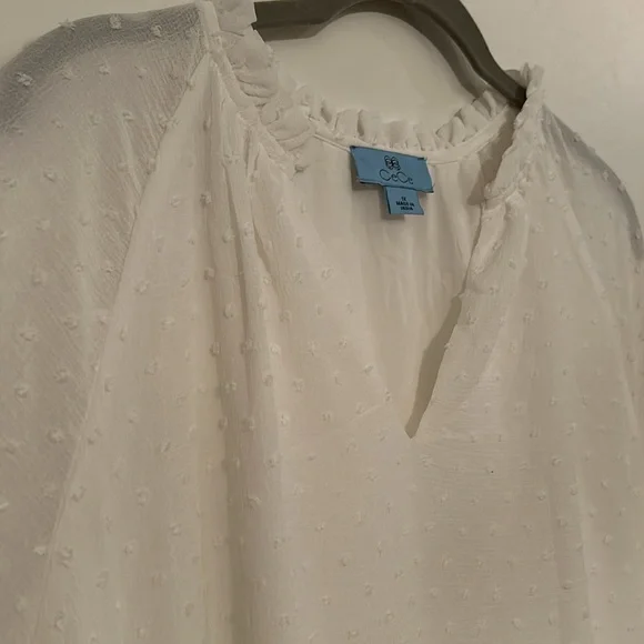 🎈3/$25🎈NWT CeCe Clip Dot Ruffled Shift Dress - Picture 11 of 11